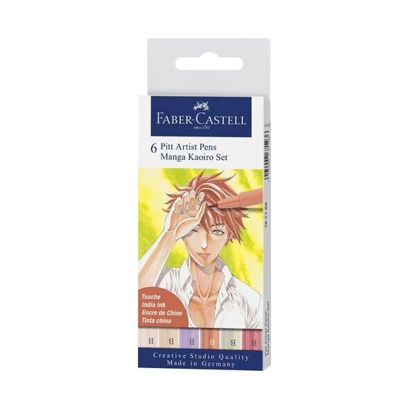 Faber-Castell pióro kreślarskie Pitt Artist Manga Kaoiro 6 szt