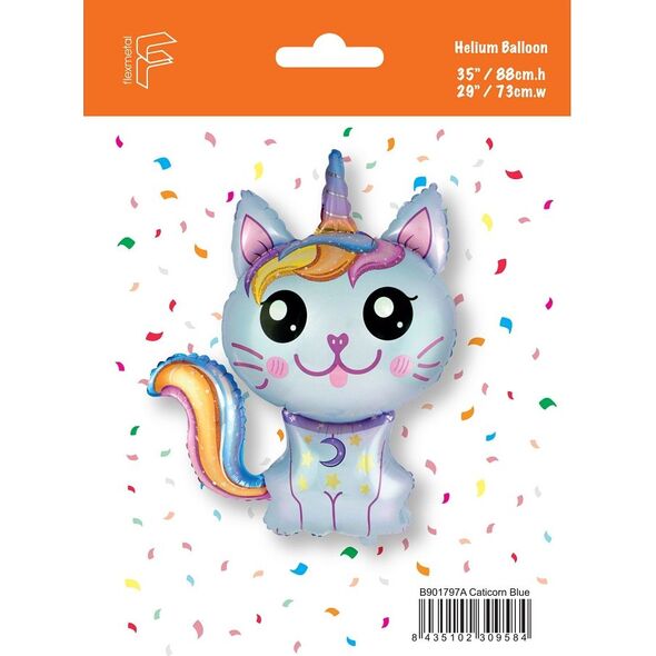 GoDan Balon foliowy 24" FX - Magiczny kot (niebieski), pakowany