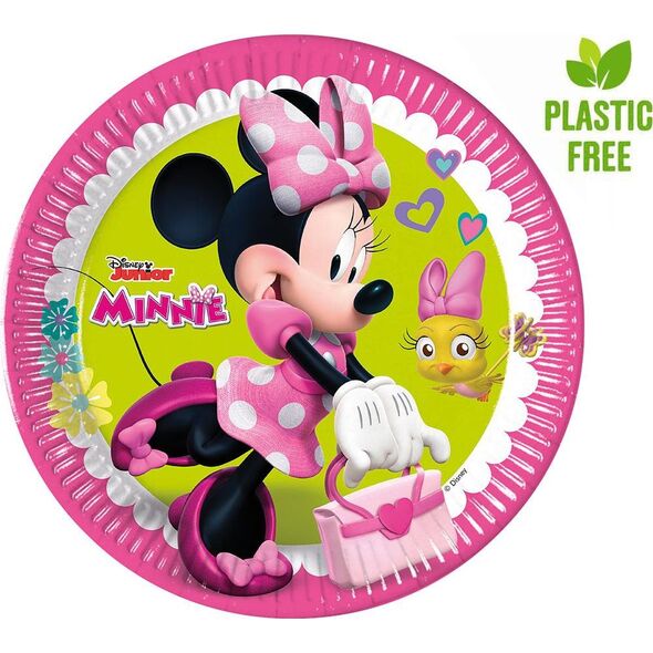 PROCOS Talerzyki papierowe Myszka Minnie Happy Helpers, 23 cm, 8 szt.