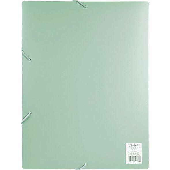 Biurfol Teczka rysunkowa z gumką A4 plastikowa PP soft touch zielona BIURFOL