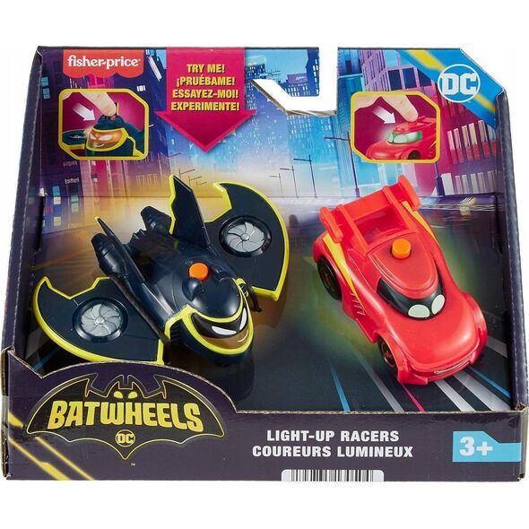 FISHER PRICE DC BATWHEELS POJAZDY ZE ŚWIATŁAMI AUTKA HML24