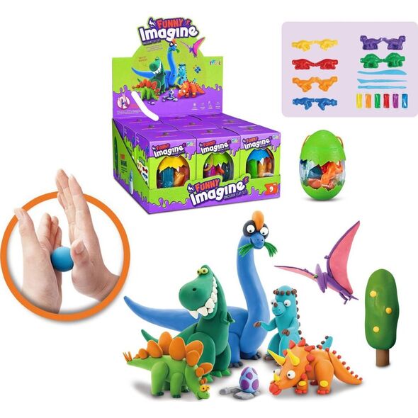 MASA PLASTYCZNA DINOZAURY Z FOREMKAMI 1SZT