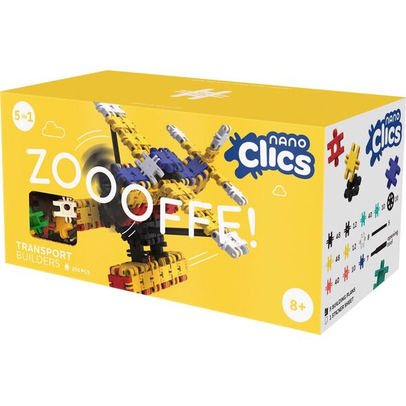 NANO CLICS Pojazdy TRANSPORT Zestaw 250el