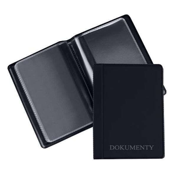 Okładka na dokumenty mini standard czarna (10szt)