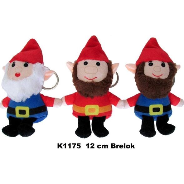Brelok krasnal 12cm MIX