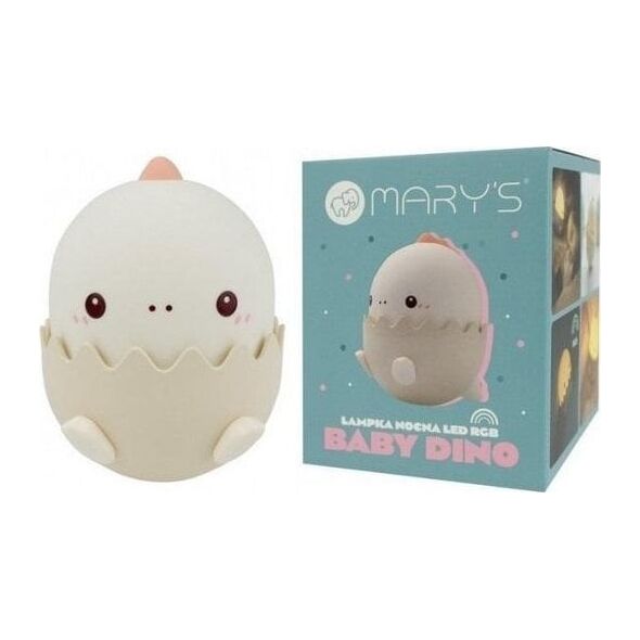 Lampka nocna LED baby dino różowy