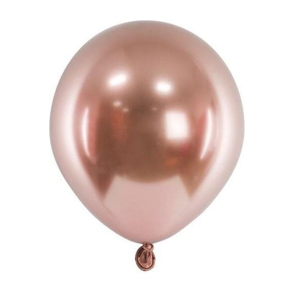 Balony Glossy różowe złoto 12cm 50szt