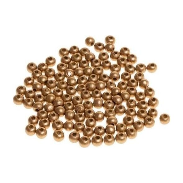 Koraliki drewniane do nawlekania złote 8mm 120szt