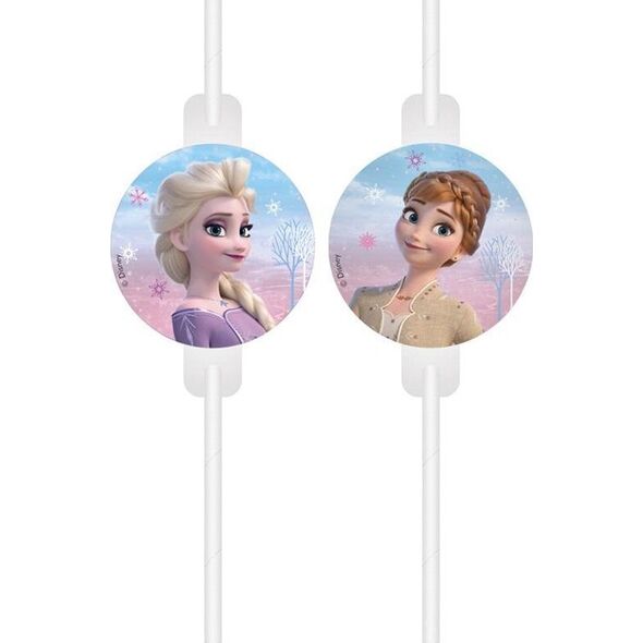Rurki papierowe z medalionem Frozen 2 4szt