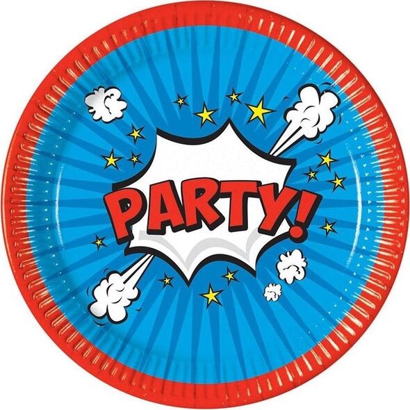 Talerzyki papierowe Boom Party 23cm 8szt