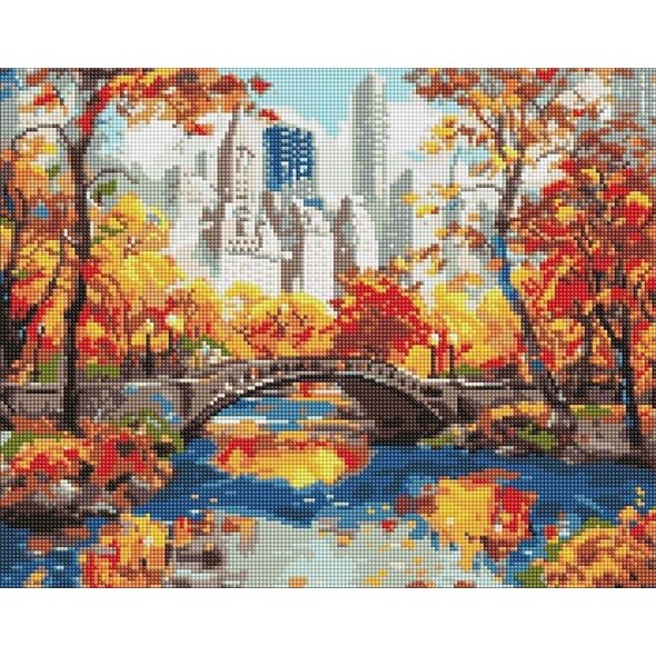 Diamentowa mozaika - Złoty park 40x50cm