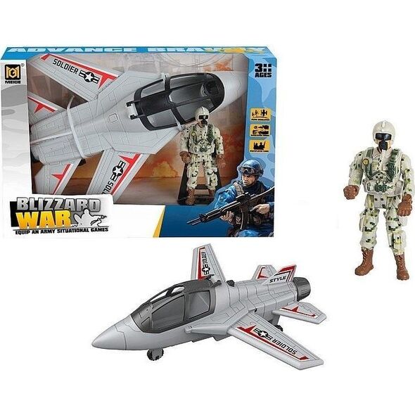 Samolot wojskowy z pilotem