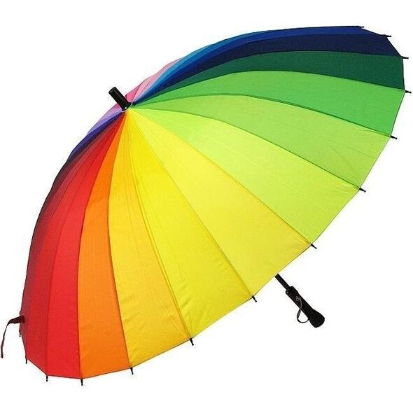 Parasol ręcznie rozkładany tęczowy