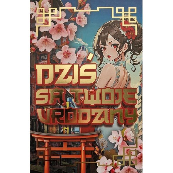 Karnet Urodziny Manga