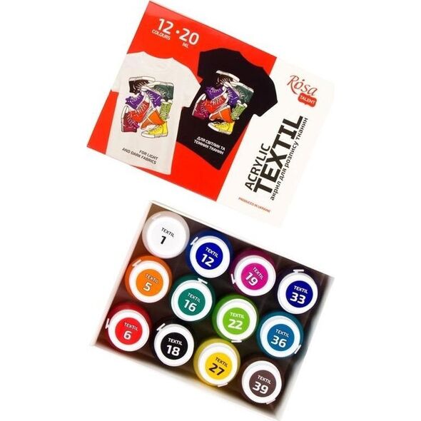 Farby do tkanin Style 20ml 12 kolorów