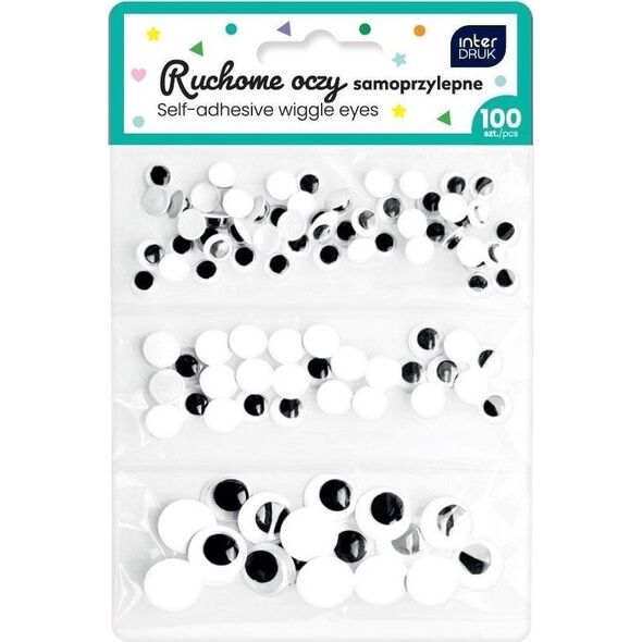 Oczy ruchome samoprzylepne 100szt