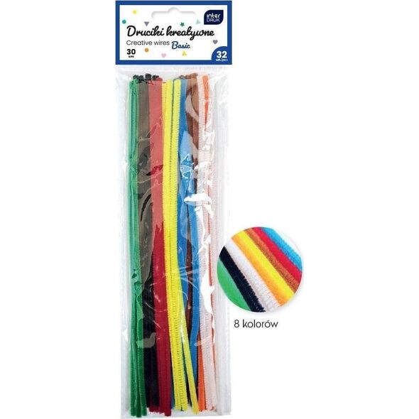 Druciki kreatywne 30cm kolorowe 32szt