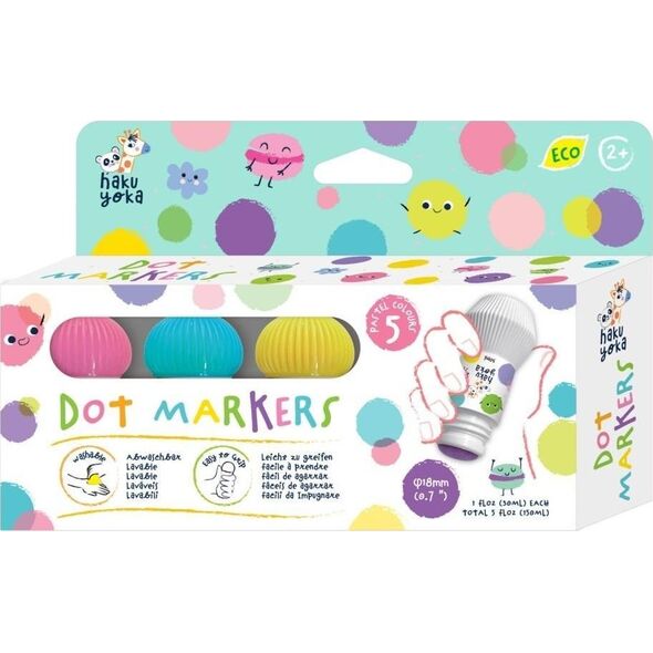 Markery Dot pastel 5 kolorów