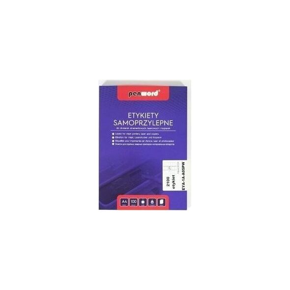 Etykiety samoprzylepne A4/100K 21x70x42,3mm