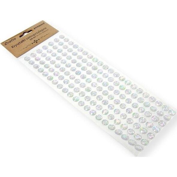 Kryształki samoprzylepne srebrne 10mm