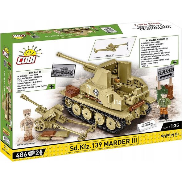 Klocki COBI 3131 Niszczyciel czołgów Sd.Kfz.139 Marder III