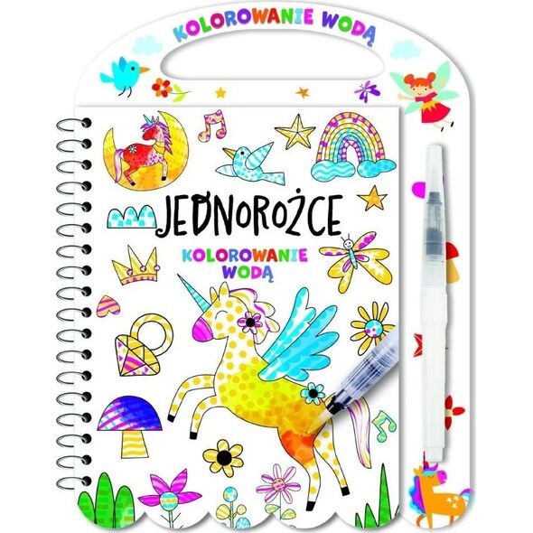 Kolorowanie wodą. Jednorożce