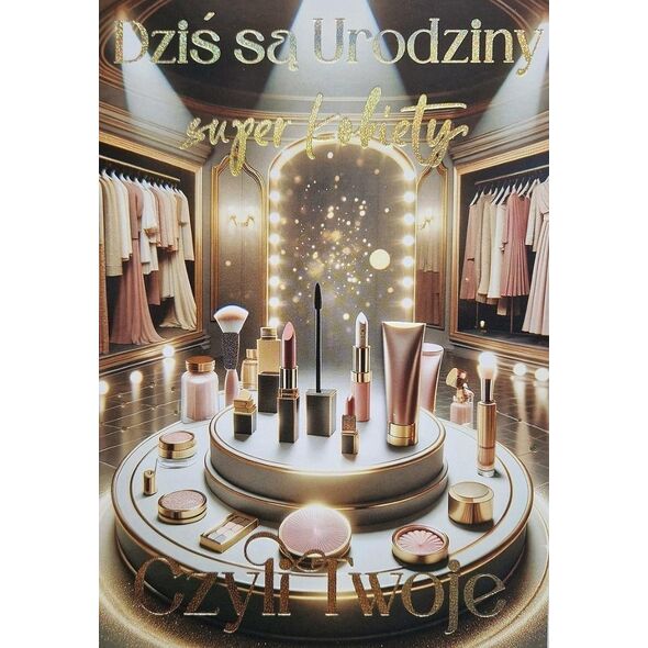 Karnet Urodziny Make up 3K