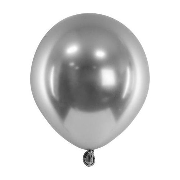 Balony Glossy ciemny srebrny 12cm 50szt