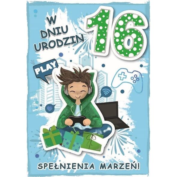 Karnet urodziny 16