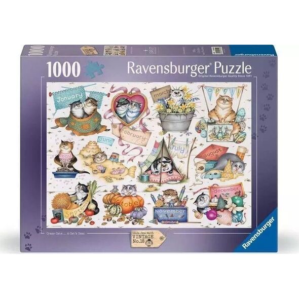 Puzzle 1000 Kalendarz Szalonych Kotów
