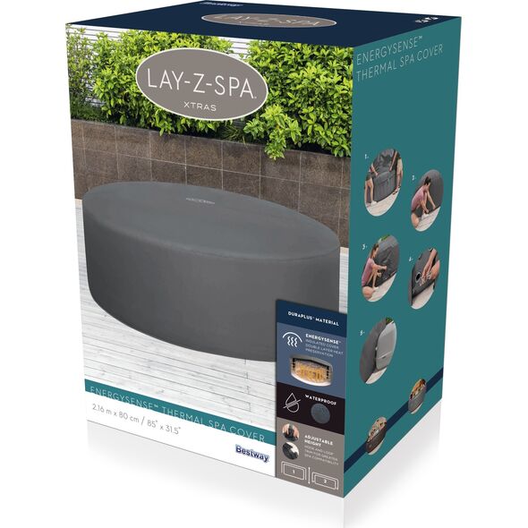 Bestway ENEGYSENSE Pokrywa termiczna pokrowiec do Lay-Z-Spa 216 cm 60326