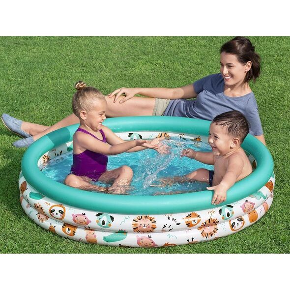 Bestway Dmuchany basen brodzik dla dzieci ZWIERZĄTKA Z SAFARI 122cm 51226