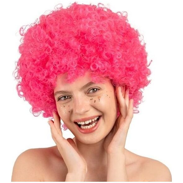 Peruka Afro jasny róż