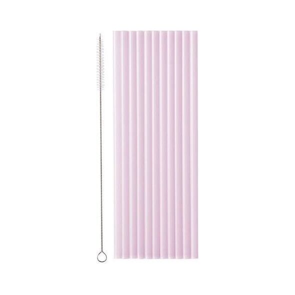 Słomki plastikowe 23cm fioletowe 12szt
