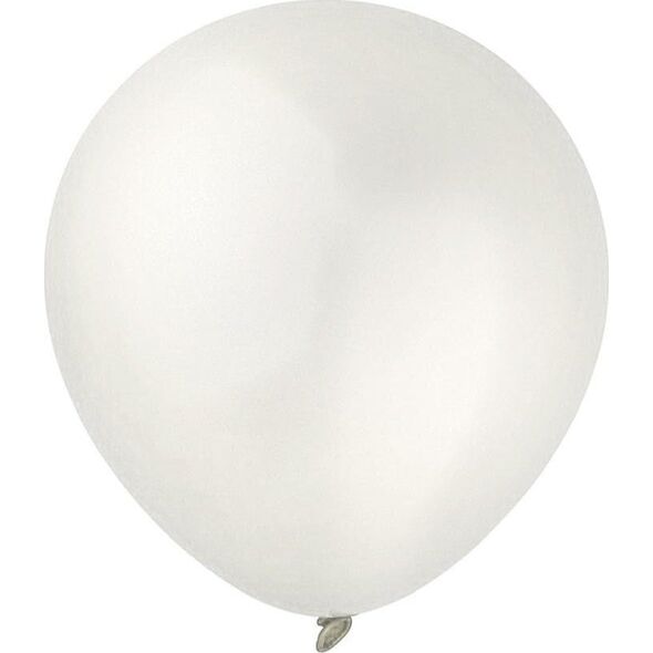 Balony Decomex metallic Pearl White 100szt