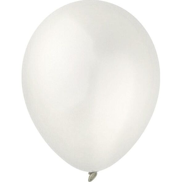 Balony Decomex metallic Pearl White 100szt