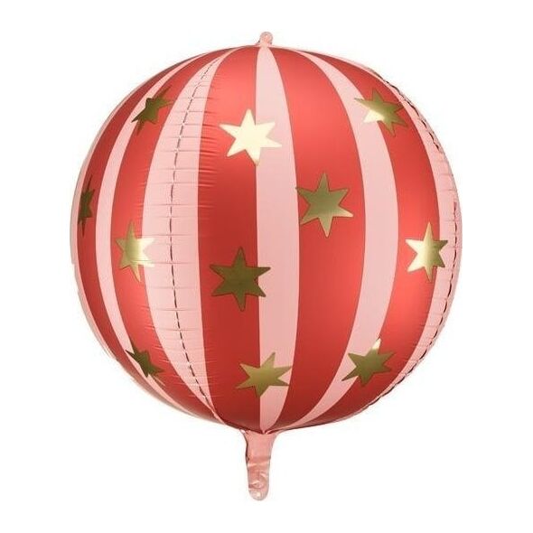 Balon foliowy Piłka w gwiazdki 75cm czerwony
