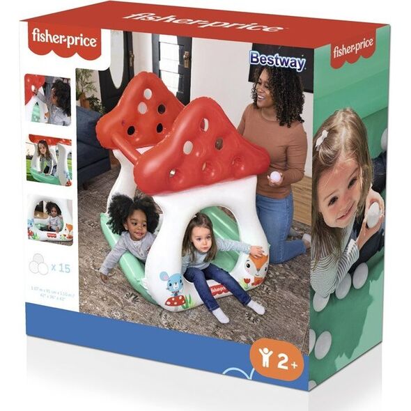 Bestway Dmuchany basenik z kulkami GRZYBEK MUCHOMOREK Fisher Price 93570