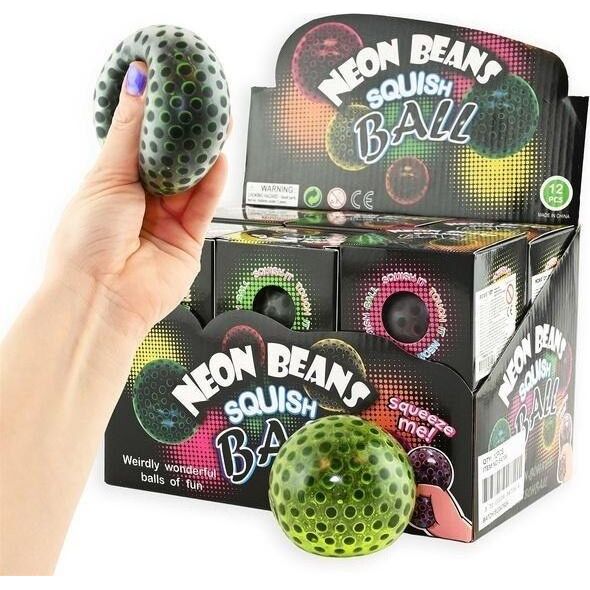 Sensoryczny gniotek z kulkami Neon 7cm MIX