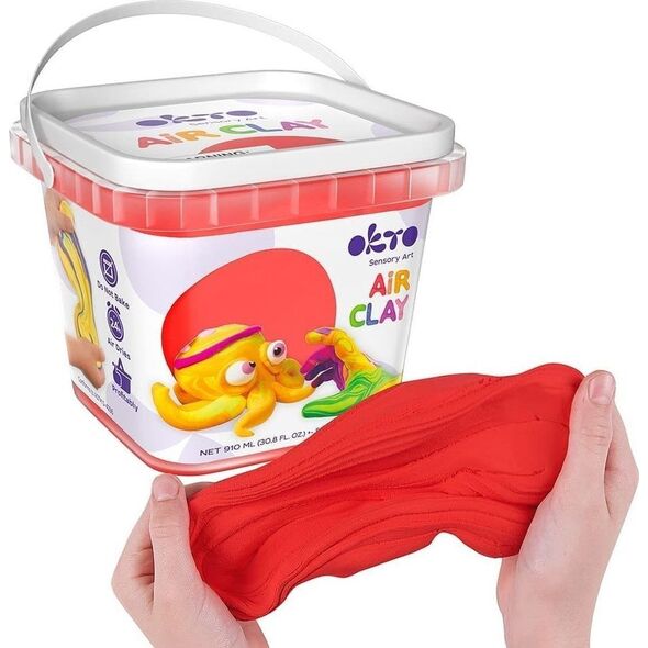 Zestaw lekkiej powietrznej ciastoliny czerw 910ml