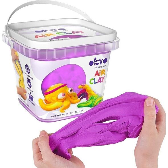 Zestaw lekkiej powietrznej ciastoliny fiolet 910ml