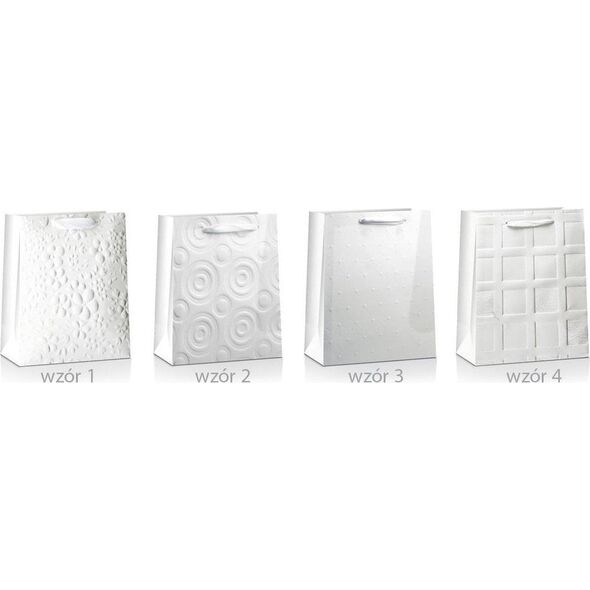 Torba prezentowa Lux biała 45x33x10cm MIX
