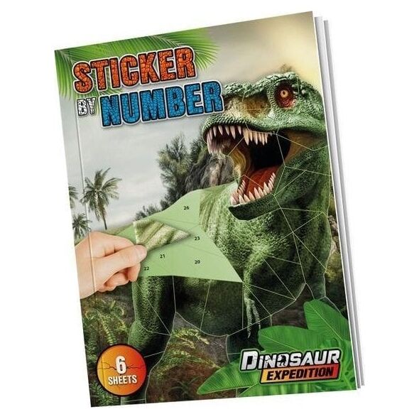 Naklejki po numerach A4 Dino