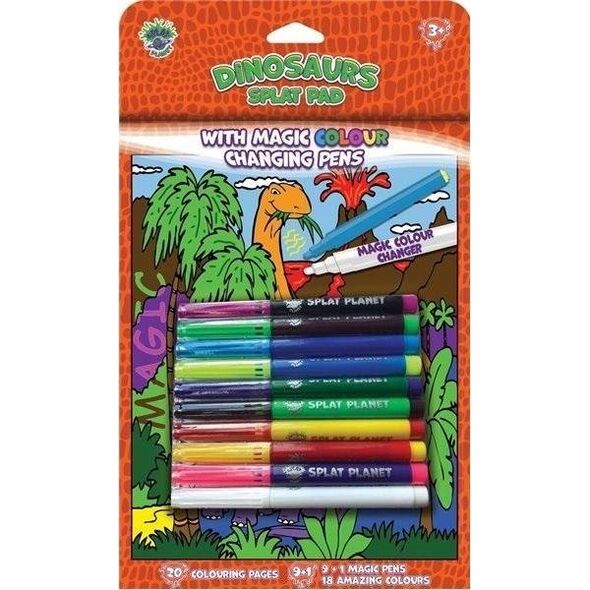 Książeczka z magicznymi mazakami Dinozaury