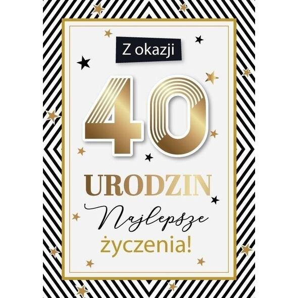 Karnet Urodziny 40