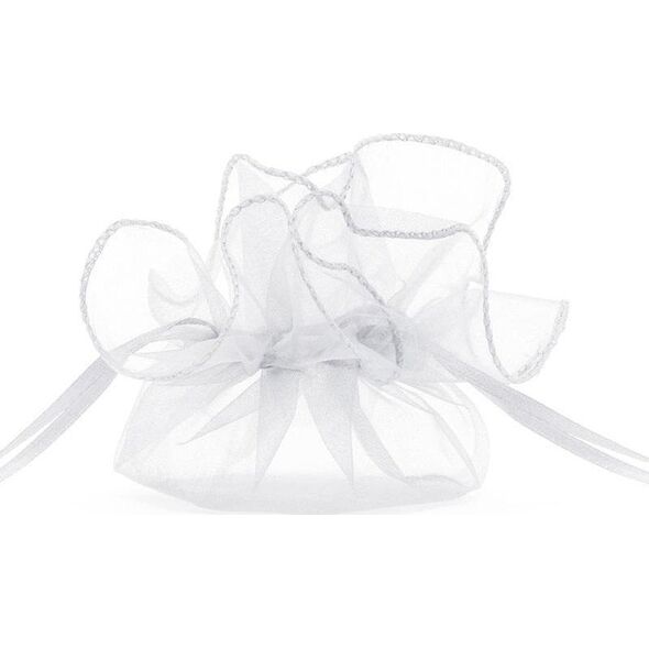 Woreczki z organzy białe 25cm 10szt
