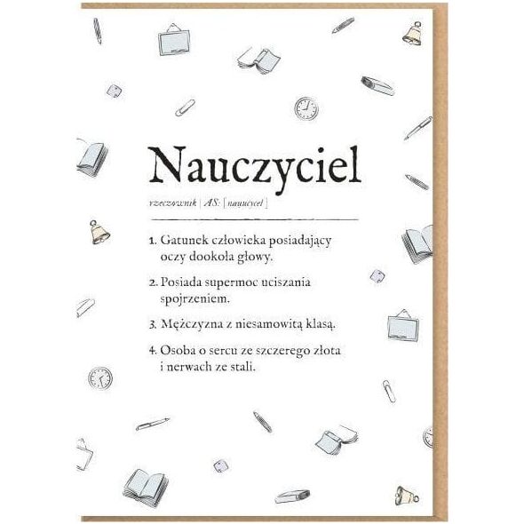 Karnet okolicznościowy Nauczyciel