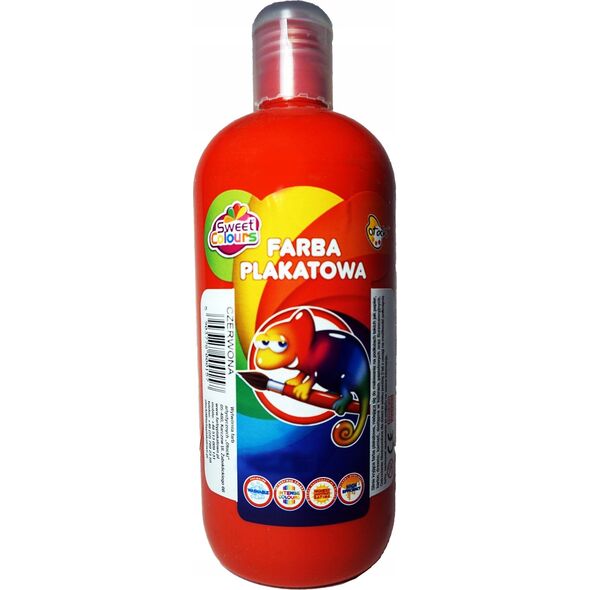 Farba plakatowa czerwona 500ml