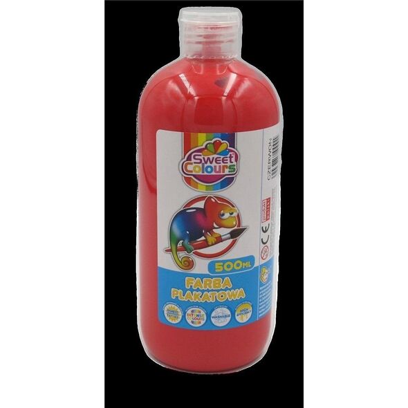 Farba plakatowa czerwona 500ml