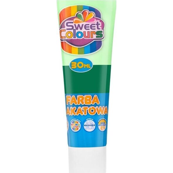 Farba plakatowa w tubie zielona trawiasta 30ml